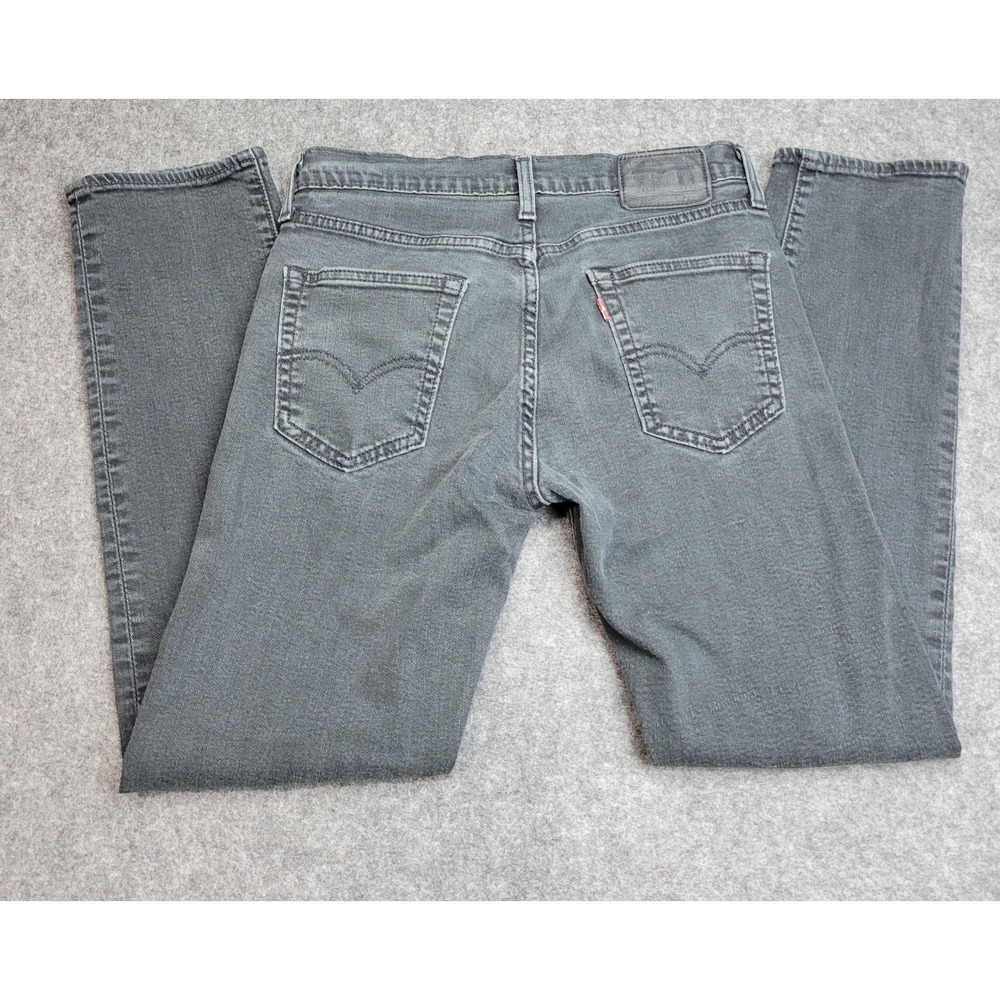 Levis 514 Jeans Womens 29x30 Gray Premium Denim Red Tab Skinny Leg Streetwear